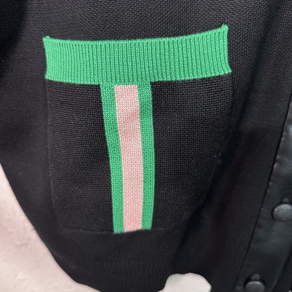 Alpha Kappa Alpha Sorority Cardigan Sweater Size M Chenille Letters & Shield - Picture 6 of 9